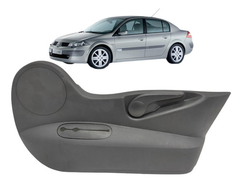 Acabamento Lateral Banco Dianteiro Direito Megane Sedan 2007 Preto