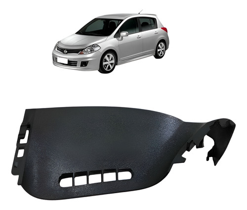 Acabamento Painel Lado Esquerdo Nissan Tiida 2008 A 2013 Preto