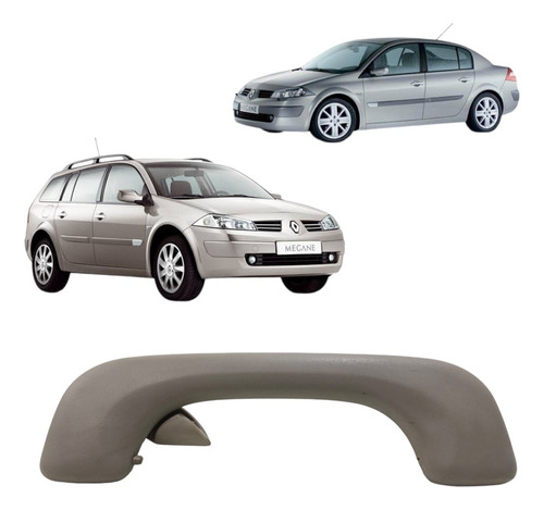 Alça Teto Pega Mão Traseiro Megane 2007 2008 2009 2010 2011 Bege