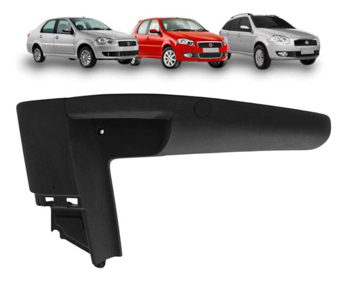 Apoio Braço Puxador Dianteiro Esquerdo Fiat Palio 2007 Ao 12 Preto