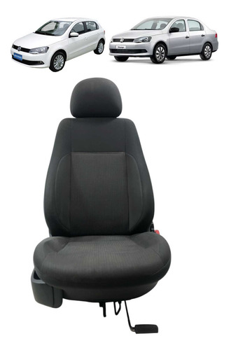 Banco Dianteiro Direito Vw Gol Voyage G5 G6 G7 2009 Até 2018 Preto