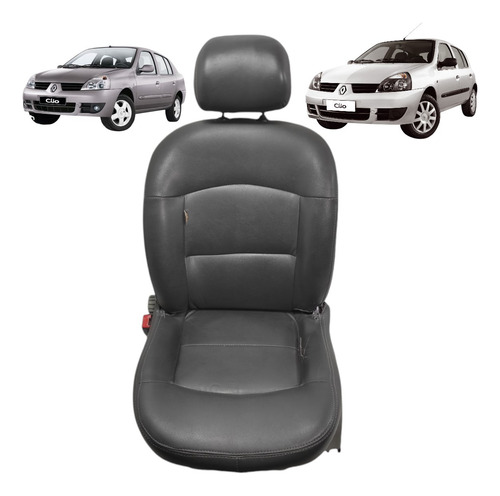 Banco Dianteiro Esquerdo Clio Hatch Clio Sedan 2005 2006 007 Preto