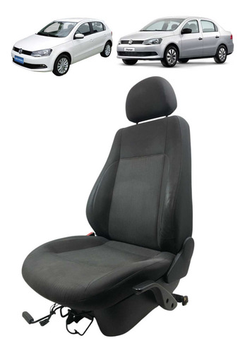 Banco Dianteiro Esquerdo Vw Gol Voyage G5 G6 G7 2009 A 2018 Preto