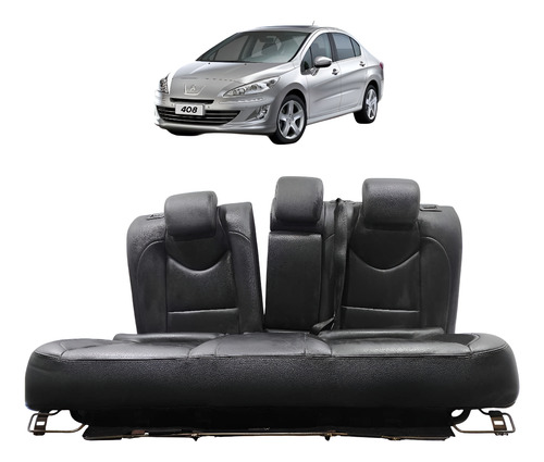 Banco Traseiro Couro Peugeot 408 2011 2012 2013 2014 2015 Preto