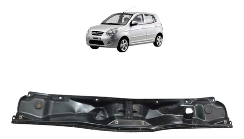 Base Suporte Grade Churrasqueira Capo Kia Picanto 2007 2008 Preto Fosco