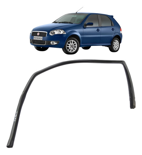 Borracha Guarnição Vidro Porta Dianteira Esquerda Palio Elx