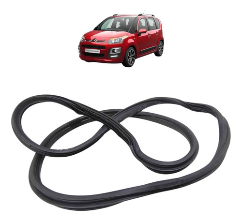 Borracha Vedaçao Porta Traseira Direita Citroen C3 Picasso Preto