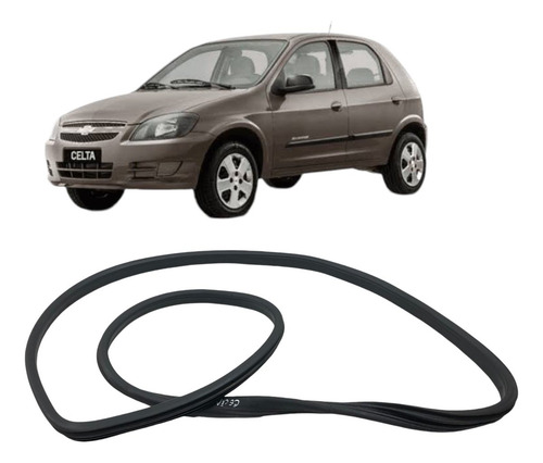 Borrachas De Vedação Porta Dianteira Direita Celta 2007 4p Preto