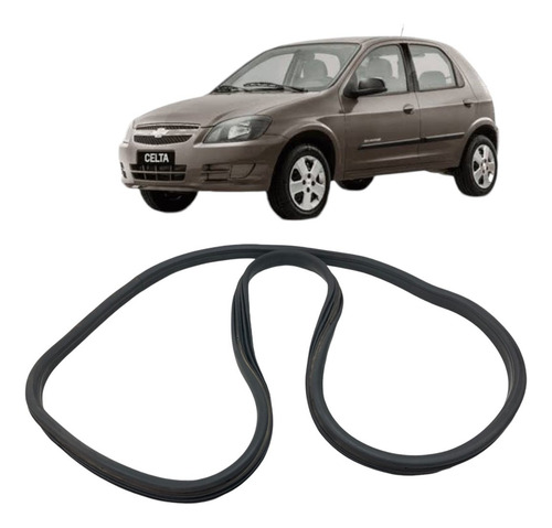 Borrachas De Vedação Porta Traseira Direita Celta 2007 2008 Preto