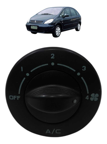 Botão Ar Condicionado Traseiro Xsara Picasso 2002 A 2012 Preto