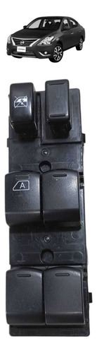 Botão Comando Vidro Elétrico Nissan March Versa 2011 A 2016 Preto