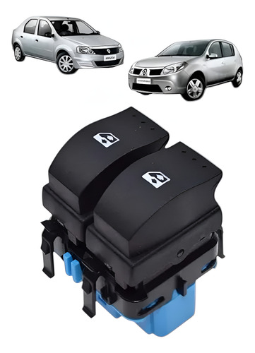 Botão Duplo Vidro Elétrico Duster Sandero Logan 2010 A 2014