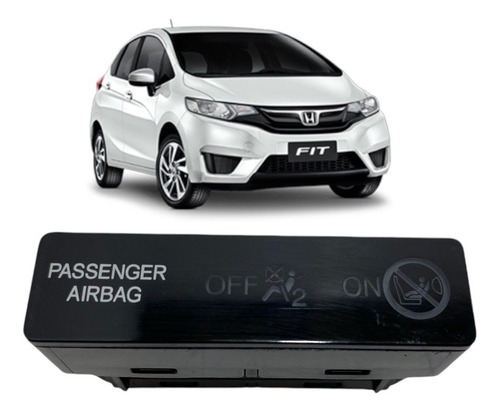 Botão Passenger Airbag Honda New Fit 2015 2016 2017 M60905 Preto