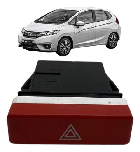 Botão Pisca Alerta Honda New Fit 2015 2016 2017 Original Vermelho
