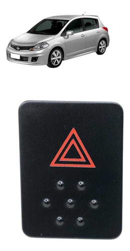 Botão Pisca Alerta Nissan Tiida 2008 2009 2010 2011 2012  Preto