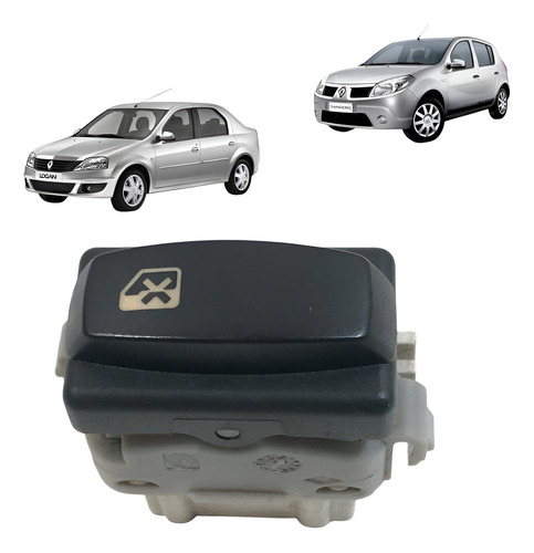 Botao Trava Vidro Renault Sandero Logan 2008 2009 2010 2011