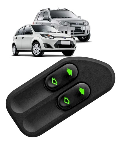 Botão Vidro Elétrico Duplo Ford Fiesta Amazon - Motorista
