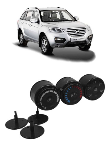 Botões Comandoar Condicionado Lifan X60 2013 2014 2015 2016  Preto