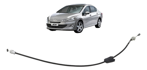 Cabo Maçaneta Interna Dianteira Esquerda Peugeot 408 11 A 15 Preto Dianteira