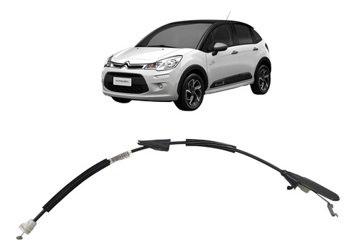 Cabo Maçaneta Interna Traseira Direita Citroen C3 2014 A 20 Preto