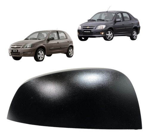 Capa Retrovisor Celta Prisma Meriva 2007 A 2011 Preto