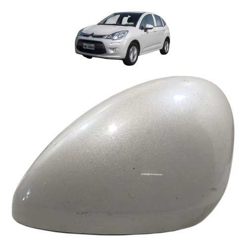 Capa Retrovisor Esquerdo Citroen C3 2013 2014 2015 2016 Bege