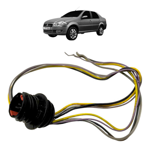 Chicote Conector Macho Porta Fiat Palio Siena 2007 A 2012