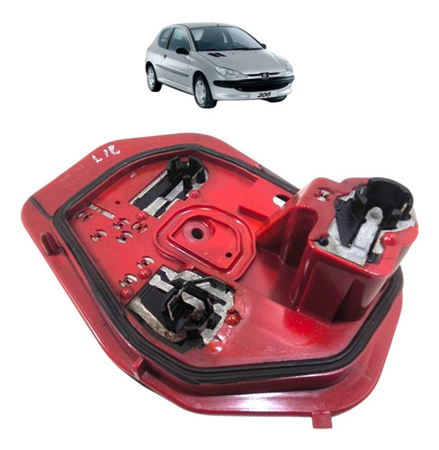 Circuito Soquete Traseiro Esquerdo Peugeot 206 2000 A 2008 Esquerdo/motorista Vermelho