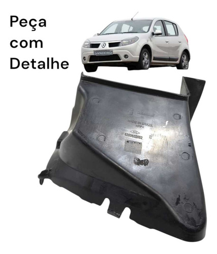 Defletor Ar Radiador Esquerdo Sandero 2007 2008 2009 A 2013