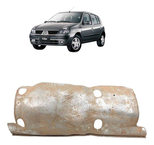 Defletor De Calor Escapamento Traseiro Clio 2002 Até 2012