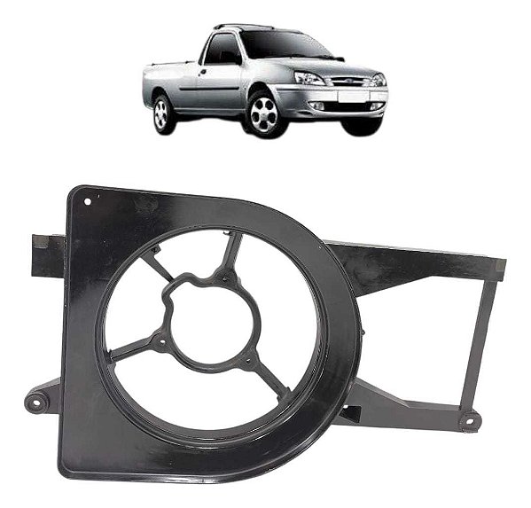 Defletor Ventoinha Radiador Ford Courier 2000 A 2012 Sem Ar