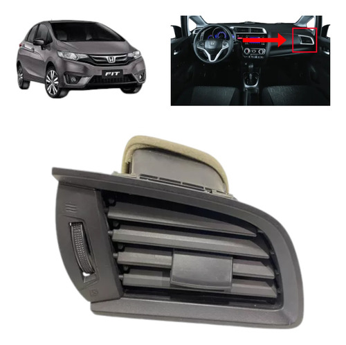Difusor De Ar Painel Lado Direito Honda New Fit 2015 A 2019