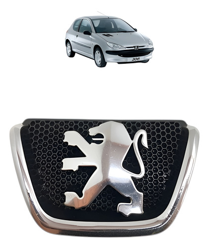 Emblema Grade Dianteira Peugeot 206 1999 2000 2001 A 2004 Cromado