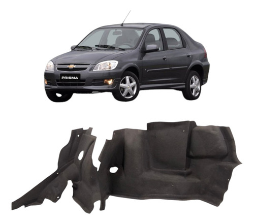 Forro Lateral Direito Porta Malas Gm Prisma 2007 A 2011 Cinza