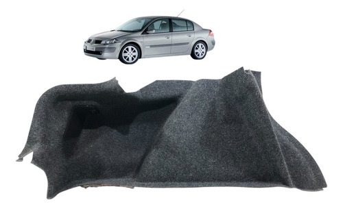 Forro Lateral Esquerdo Porta Mala Renault Megane Sedan 2006 Preto