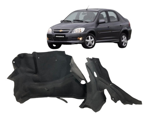 Forro Lateral Esquerdo Porta Malas Gm Prisma 2007 A 2011 Preto