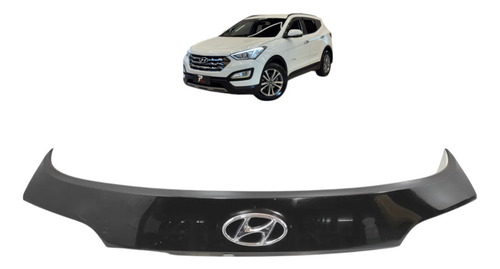 Friso Moldura Tampa Traseira Hyundai Santa Fé 2014 A 2019 Preto