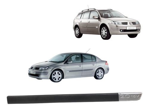 Friso Porta Dianteira Direita Renault Megane 2006 2007 2008 Cinza-escuro