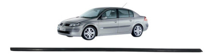 Friso Porta Dianteira Esquerda Megane 2006 2007 2008 2009 Cinza-escuro