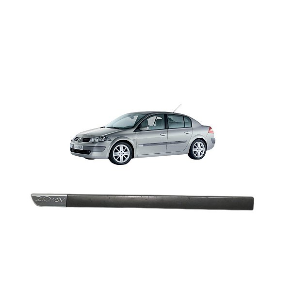 Friso Porta Dianteira Esquerda Megane 2006 2007 2008 2009 Cinza-escuro