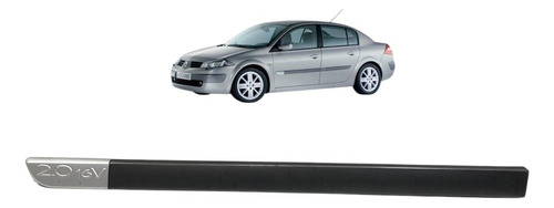 Friso Porta Dianteira Esquerdo Renault Megane 2007 2008 2009 Cinza-escuro