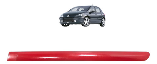 Friso Porta Traseira Esquerda 307 2007 2008 2009 2010 Á 2012 Vermelho