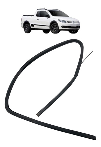 Guarnição Vidro Porta Dianteira Esquerda Saveiro G6 13 A 16 Preto