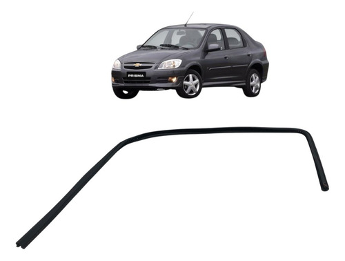 Guarniçao Vidro Porta Dianteiro Direito Prisma 2010 2011 Preto