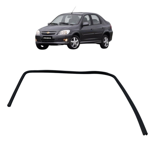 Guarniçao Vidro Porta Dianteiro Esquerdo Prisma 2010 2011 Preto