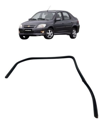 Guarniçao Vidro Traseira Direita Prisma 2009 2010 2011 Preto