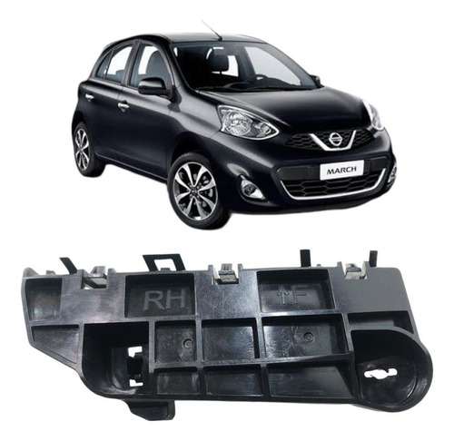 Guia Parachoque Dianteiro Direito Nissan March 2015 A 2017