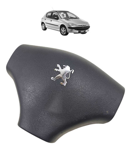 Tampa Capa Buzina Volante Peugeot 206 207 2000 2001 A 2013 Preto