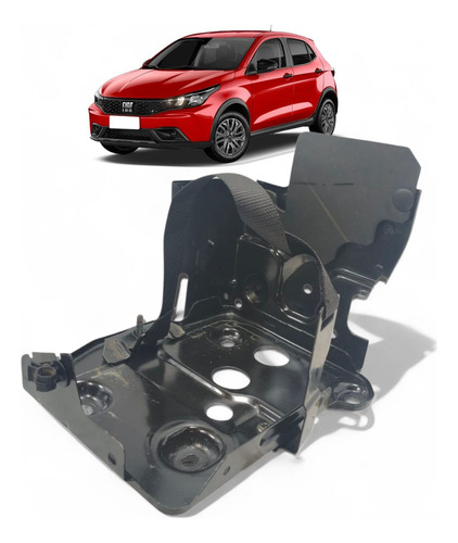Suporte Caixa Bateria Fiat Cronos Argo 2018 2019 2020 A 2024 Preto