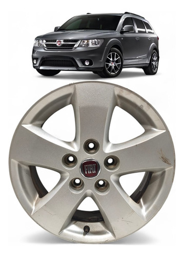 Roda Liga Leve 17 Fiat Freemont 11 2012 2013 2014 2015 2016 Prata